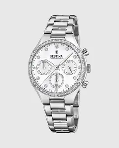 F20401/1 Женские часы Boyfriend из серебряной стали Festina, серебрянный