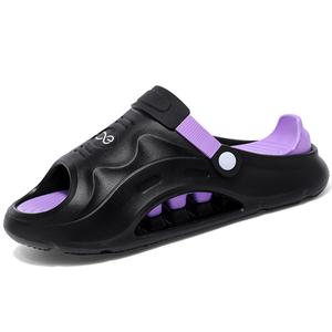 LINGPAO Пляжные сандалии мужские черно-фиолетовые, цвет Black Purple