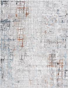 Ковер SAFAVIEH, 275 x 366 см, Meadow 500 Collection, Grey & Blue, современный дизайн, устойчивый к пятнам, идеален для помещений с высокой проходимостью в гостиной, спальне и столовой (MDW550K-9)