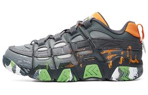 Баскетбольные кроссовки Ade Vintage женские с низким верхом серо-зеленые Fila Fusion