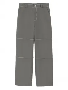 Брюки с контрастной строчкой Ami Paris, серый