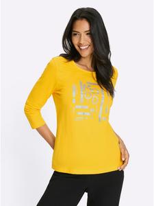 Рубашка с рукавами 3/4 солнечно-желтого цвета Sieh an!