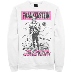 Мужской универсальный свитшот с плакатом Monsters Old Franky Licensed Character, белый