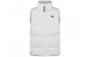 Мужская безрукавка Reebok с коротким кроем, воротником стойкой, для разминки, розово-белая