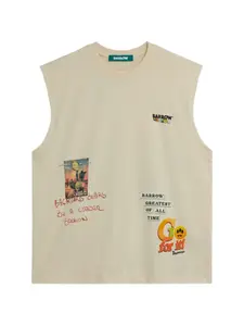 Топ с круглым вырезом и принтом Barrow, бежевый