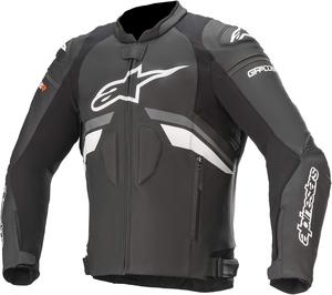 Кожаная куртка Alpinestars Men's GP Plus R v3 в цветах black, grey и white, Black/White