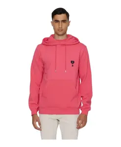 Худи с длинным рукавом и контрастным логотипом John Richmond, красный