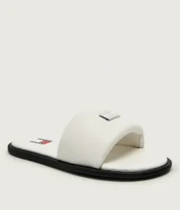 Кожаные тапочки Tommy Jeans, экрю