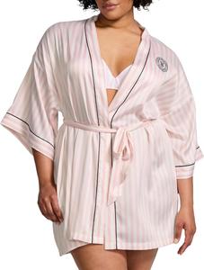 Халат Victoria's Secret из сатина для женщин (XS-XXL), Pink Iconic Stripe