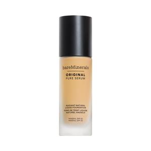 Тональный крем для лица original pure serum radiant natural liquid mineral spf 20 Bareminerals, light warm 2, объем 30 мл