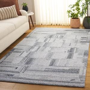 Ковер SAFAVIEH, 183 x 183 см, Harvest Collection, Grey, ручной работы из шерсти, идеально для гостиной, спальни, столовой (HVT116F)