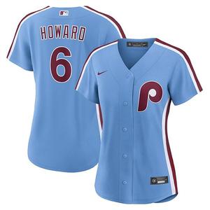 Женская реплика джерси Philadelphia Phillies Ryan Howard в светло-голубом цвете Nike