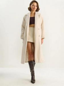 Bianco Lucci Демисезонное пальто в натуральном белом