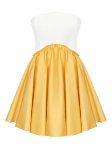 POST MERIDIEM платье мини со складками, желтый