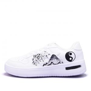 Легкие, дышащие, низкие скейтбордные кроссовки Li Ning Floating Boat Balance, унисекс., белый