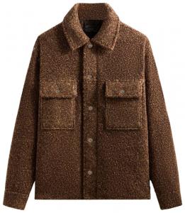 Куртка-рубашка Kith Boucle Puffed Ace Shirt Jacket, коричневый