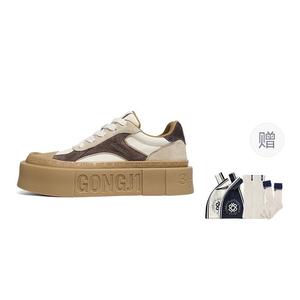 Квадратный носок Платформа Низкие Кроссовки для Скейтбординга Унисекс Коричневый GONGJI, Коричневый (Акционный товар)
