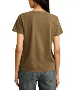 Женская хлопковая футболка с пайетками Don't Stop Believin' Lucky Brand, серый