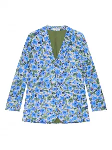 Пиджак с цветочным принтом MALIPARMI, синий