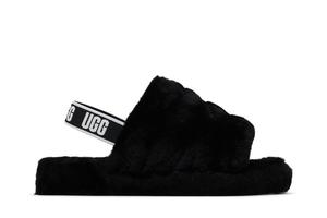Кроссовки UGG Fluff Yeah Slide Kids, черный