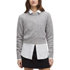 Свитер укороченный из смесовой альпаки женский Lululemon, medium серый/hcmg