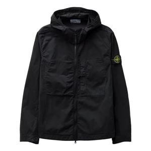 Куртка STONE ISLAND Supima Cotton Twill Stretch Hooded Jacket 'Black', черный