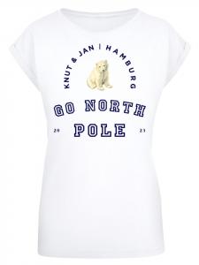 Футболка с удлиненными плечами Polar Bear Knut & Jan Hamburg белого цвета F4NT4STIC