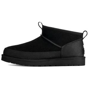 Мужские зимние ботинки UGG CLASSIC ULTRA MINI короткие комбинированные, черный
