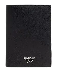 Кардхолдер с логотипом орла EMPORIO ARMANI, черный