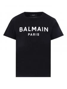 Футболка с логотипом Balmain Kids, черный