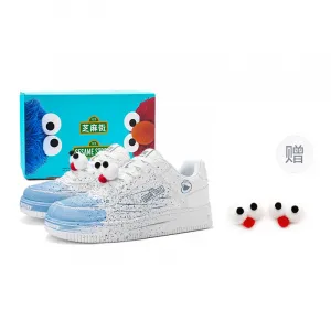 Термостойкие противоскользящие износостойкие балансирующие увеличивающие рост низкие кроссовки для скейтбординга Unisex SESAME STREET, north sea синий+giveaway[upgraded]