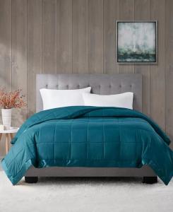 Альтернативное легкое пуховое одеяло Windom с атласной отделкой Madison Park, синий