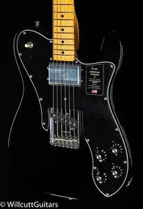Fender American Vintage II 1977 Telecaster Custom с кленовой грифом, черный (036)