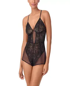 Женский комбинезон с кружевом и декоративным узором - DK7559 DKNY, черный