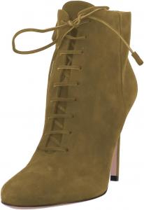 Женские ретро-ботильоны FOWT с круглым носком и шнуровкой, удобные, замшевые, на тонком высоком каблуке, для повседневной ходьбы и покупок, короткие ботинки, размер 4-16 US, Olive