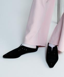 Западные мулы с отметинами, снабженные антибактериальной и дезодорирующей лентой Jeanasis, цвет Black(09)