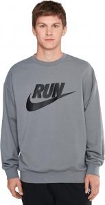 Мужская флисовая кофта для бега Dri-FIT Swoosh Nike, Smoke Grey/Black