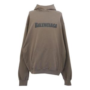 Куртка boxy logo hoodie 'taupe black' Balenciaga, коричневый