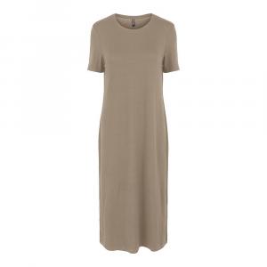 Платье с коротким рукавом Pieces Onika Midi, бежевый