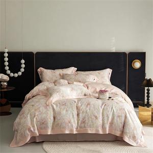 Fjnbbiot Комплект постельного белья из шелка тутового дерева с принтом Li Ge