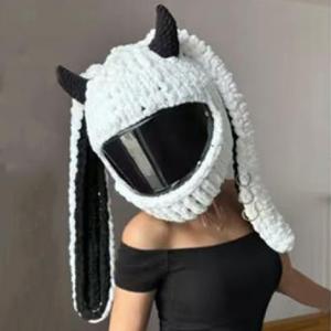 Чехол для шлема CYYFULE-888 с изображением персонажей мультфильмов, белый / черный