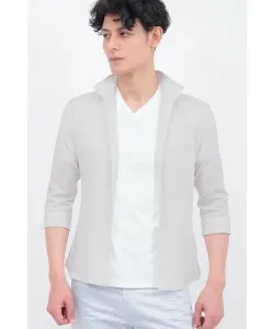 Zero от tornado mart случайная махровая рубашка с рукавами 3/4, цвет White