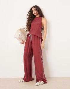 Широкие брюки Moonscapes бордового цвета Vrg Grl