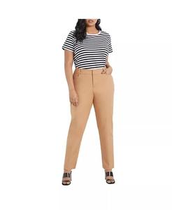 Брюки Kady Fit двойного плетения больших размеров ELOQUII, бежевый