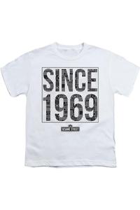 Футболка с коротким рукавом для детей с принтом "Улица Сезам с 1969 года" Gildan, белый