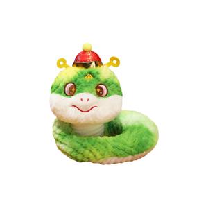 Плюшевая кукла Colorful Wealth Snake, высота 20см/30см FANNIKEER, зеленый