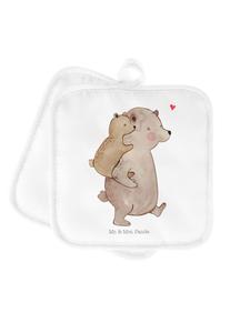 Mr. & Mrs. Panda Набор из 2 белых прихваток Papa Bear без надписей