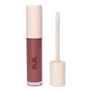 Блестящий тинт для губ, увеличивающий объем губ, тонирующее масло для губ PÜR, Sparkling Plum (deep nude)