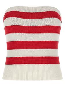 Вязаный крючком топ Ermanno Scervino, красный