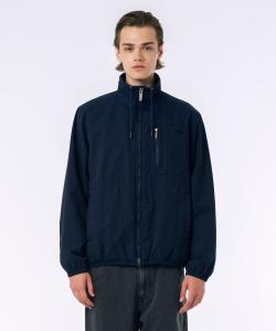 Винтажная саржевая блузон-стойка на молнии / Блузон на молнии